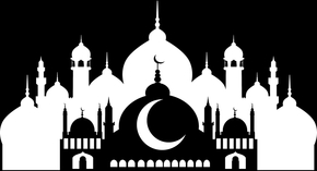 Мечеть силуэт7 - картинки для гравировки